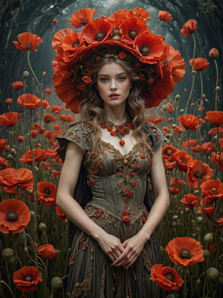 Goddess of Poppy Portrait