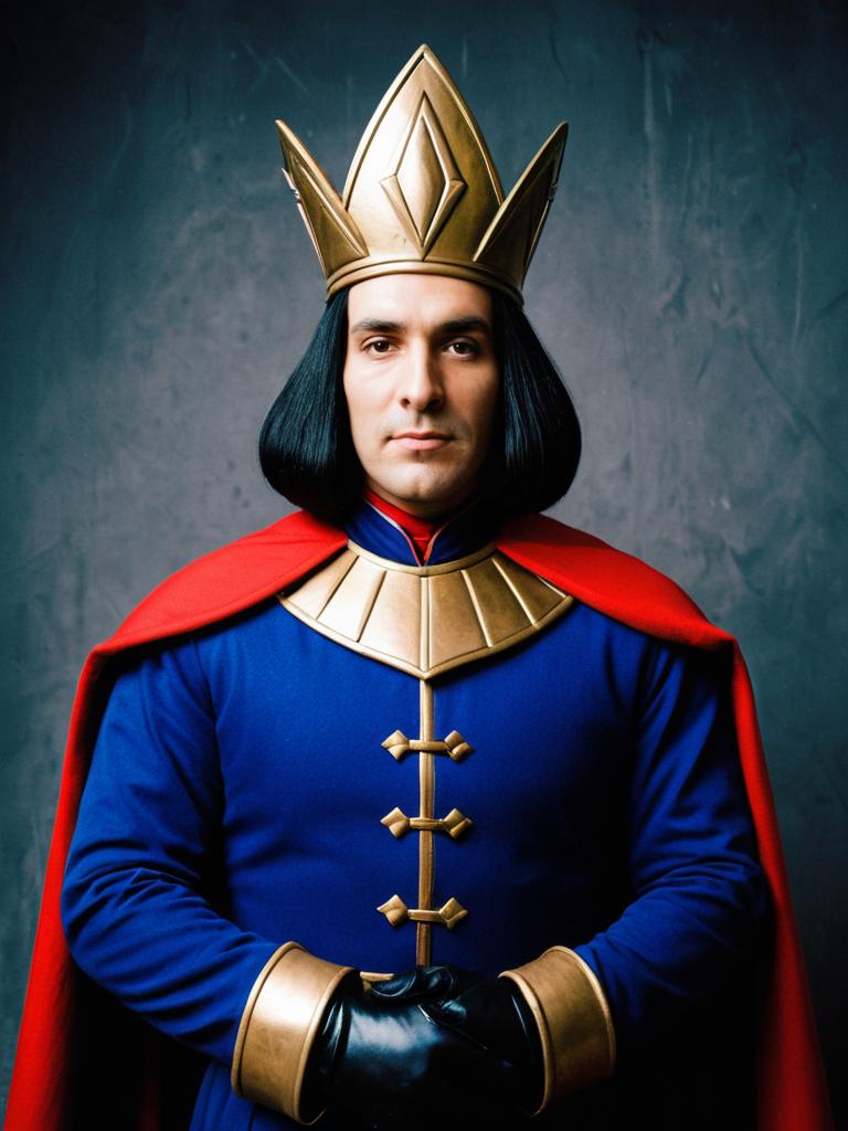 Man in Lord Farquaad Costume Professional Cosplay Studio Portrait