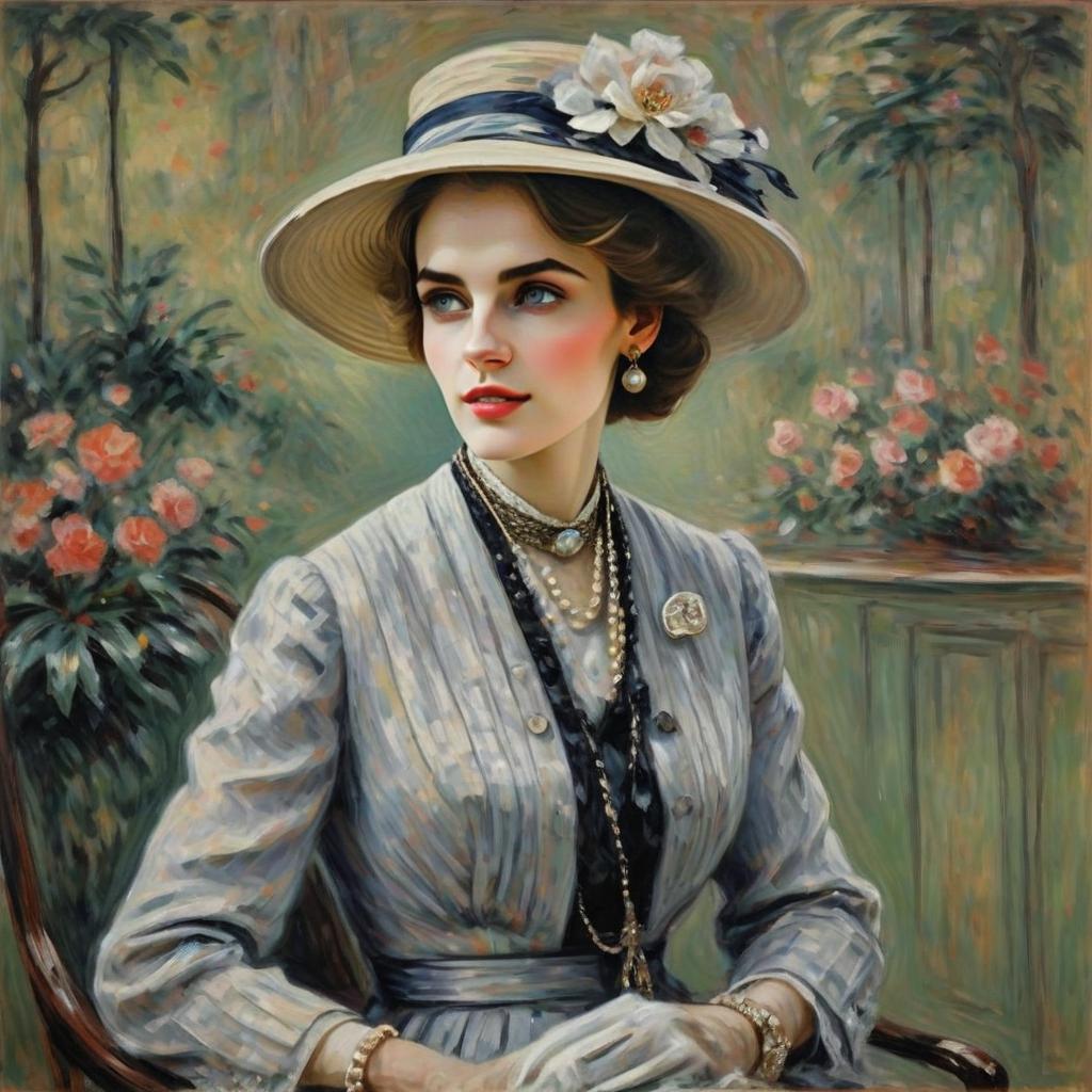 Elegant Vintage Portrait of a Woman