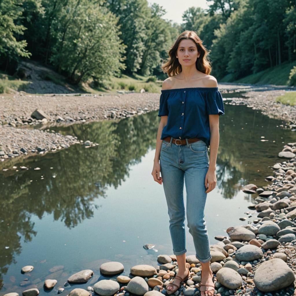 Artistic Portrait of Woman by Riverside