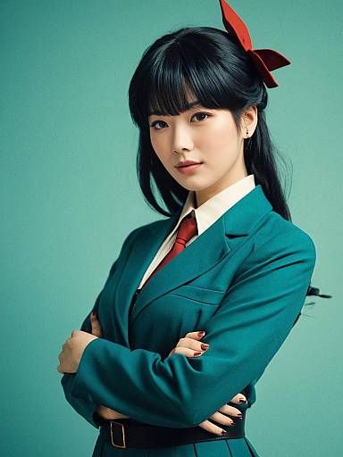 Realistic Misato Katsuragi Cosplay Woman in Neon Genesis Evangelion Costume