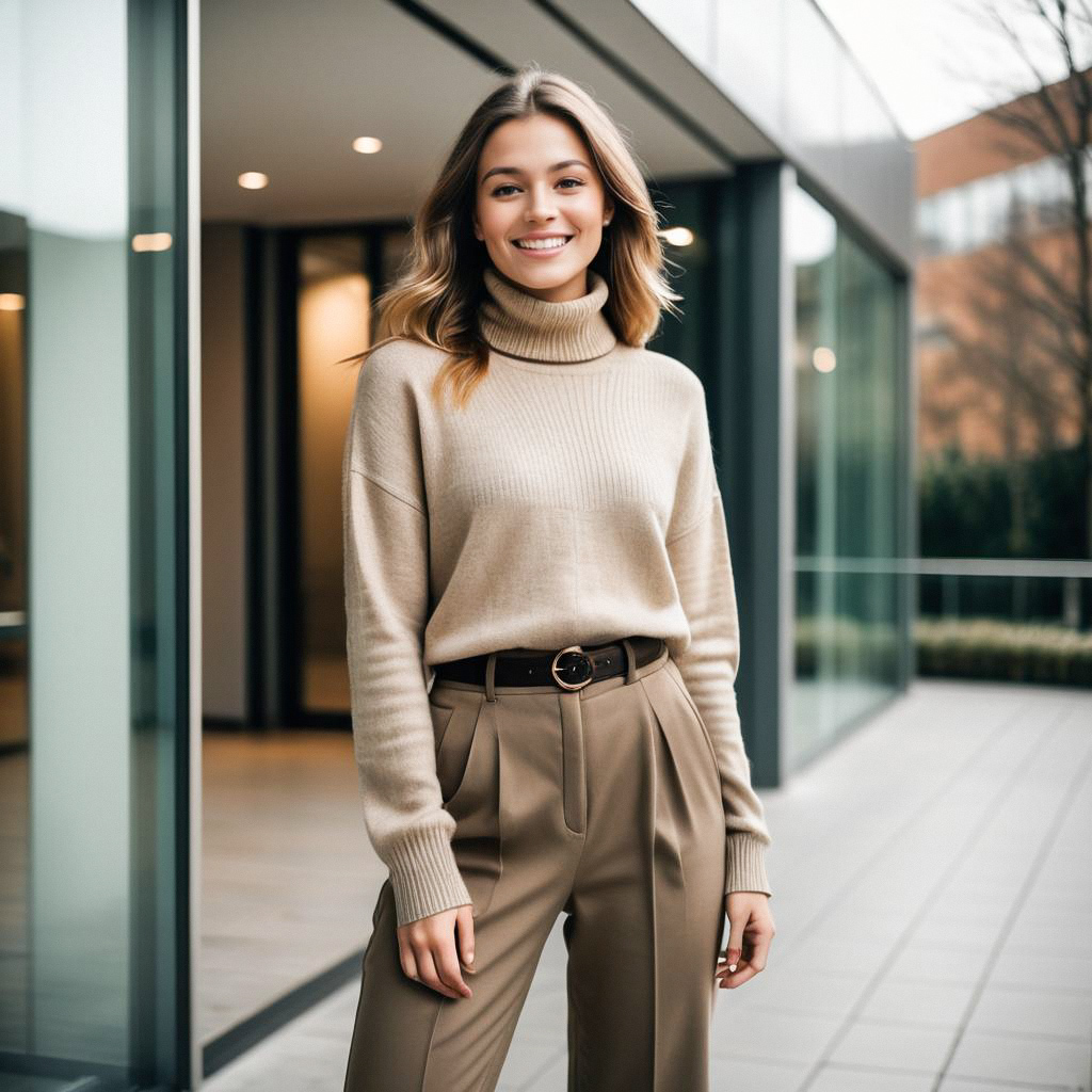 Confident Woman in Urban Setting