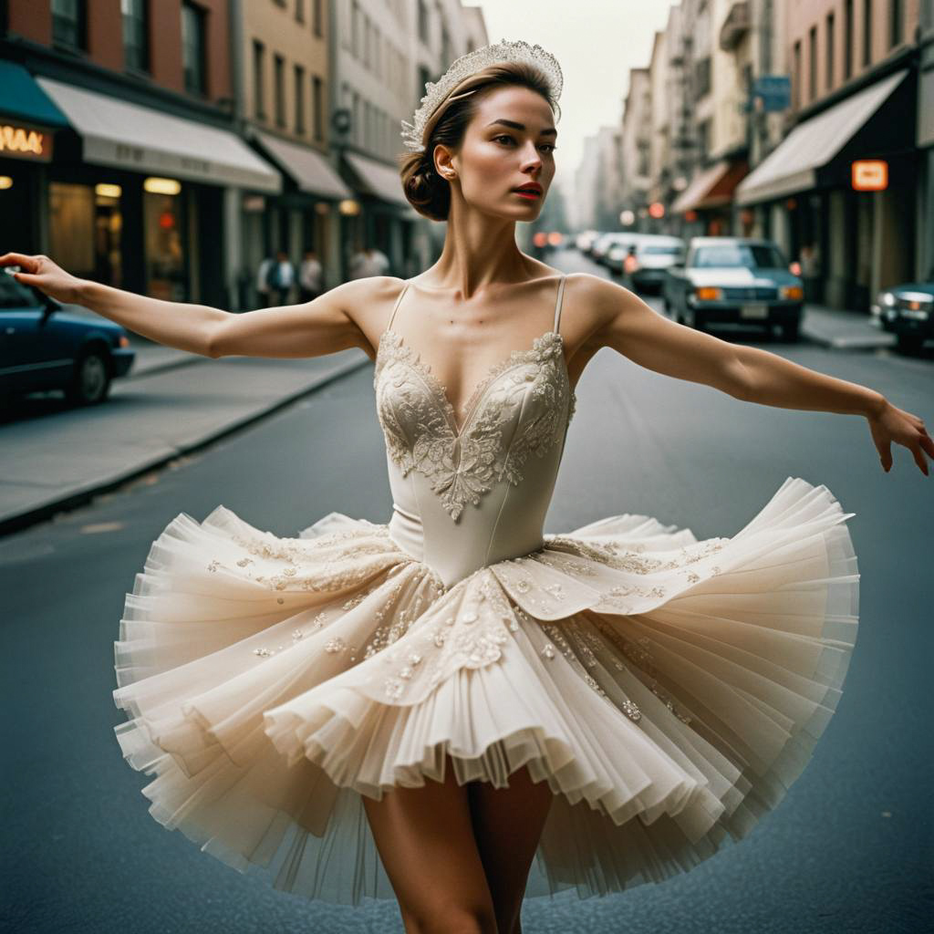 Ballet Dancer in City Street