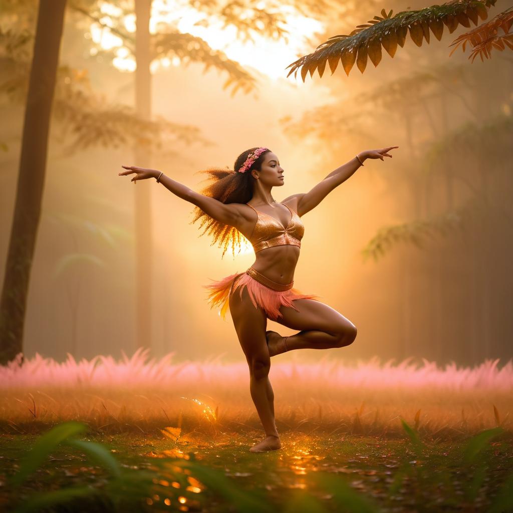 Enchanted Dance in a Mystical Forest