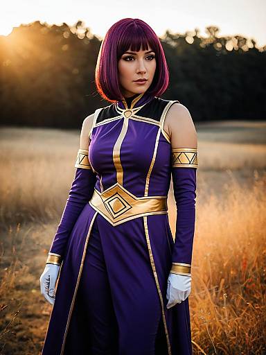 Sexy Cosplay Woman Wearing Haman Karn Costume Realistic Photo