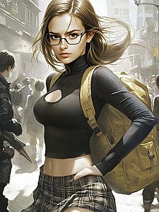 Confident Young Woman in Urban Style