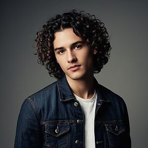 Young Man in Denim Jacket