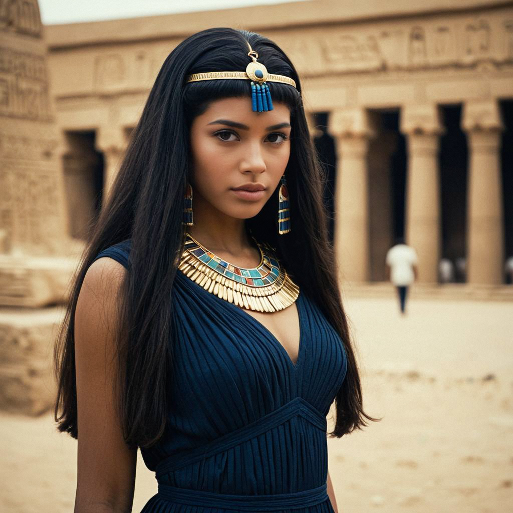 Regal Woman in Egyptian Architecture