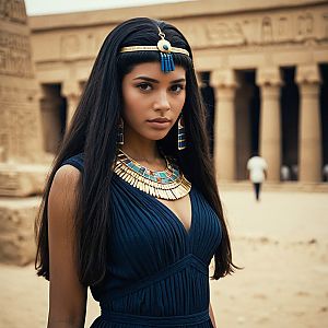 Regal Woman in Egyptian Architecture