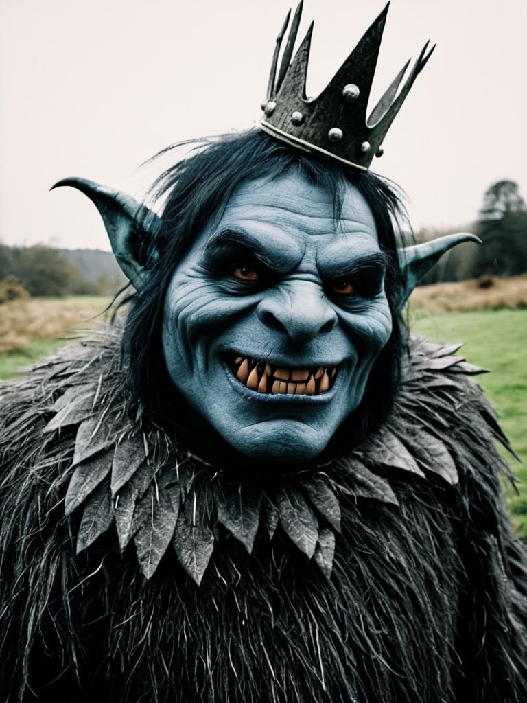 King Gristle Trolls Costume - Detailed Fantasy Character Makeup and Outfit