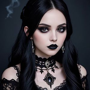 Elegant Gothic Woman Portrait