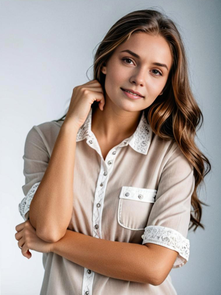 Serene Portrait of Young Woman