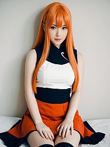Realistic Kushina Uzumaki Cosplay Woman Character Photo