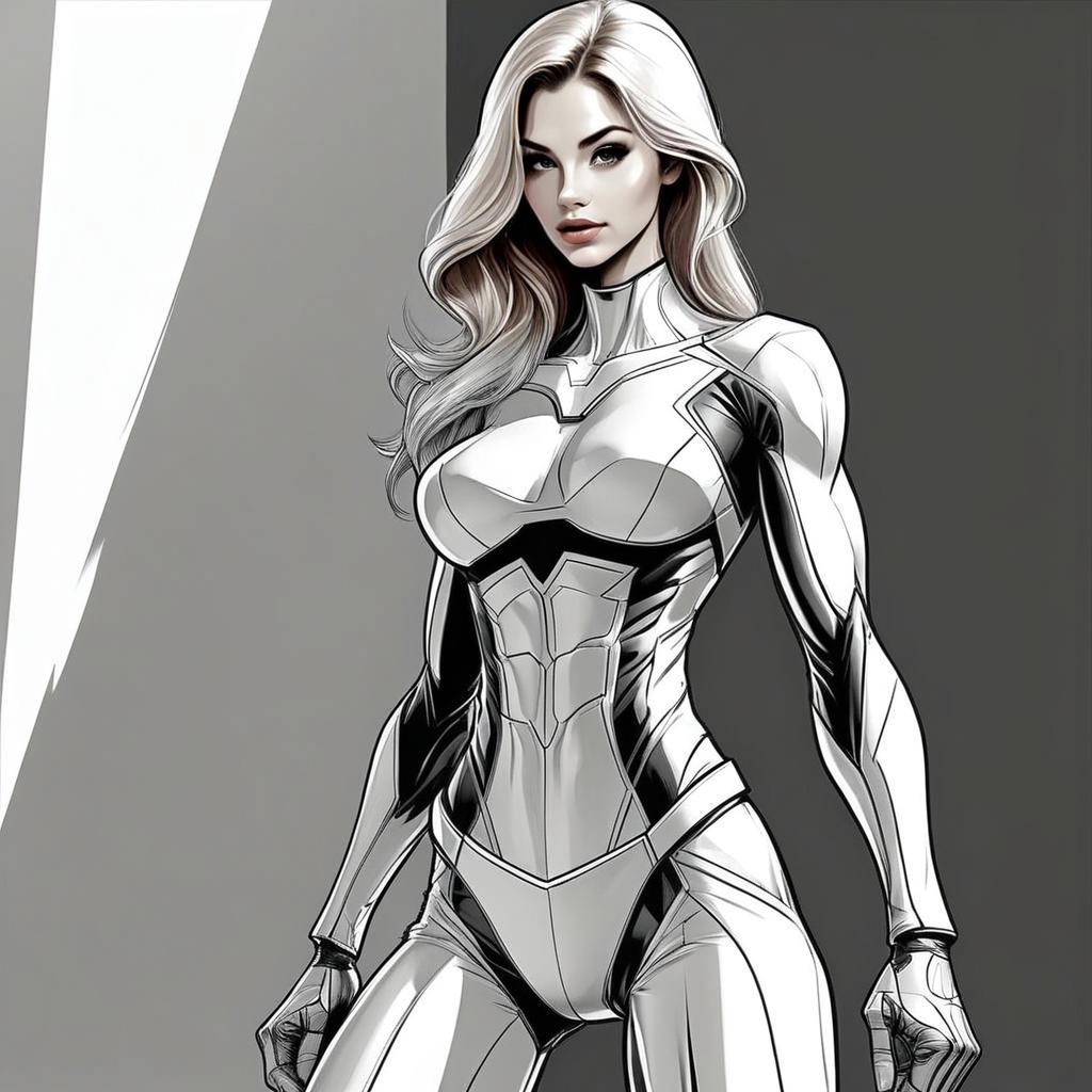 Futuristic Woman in Bodysuit