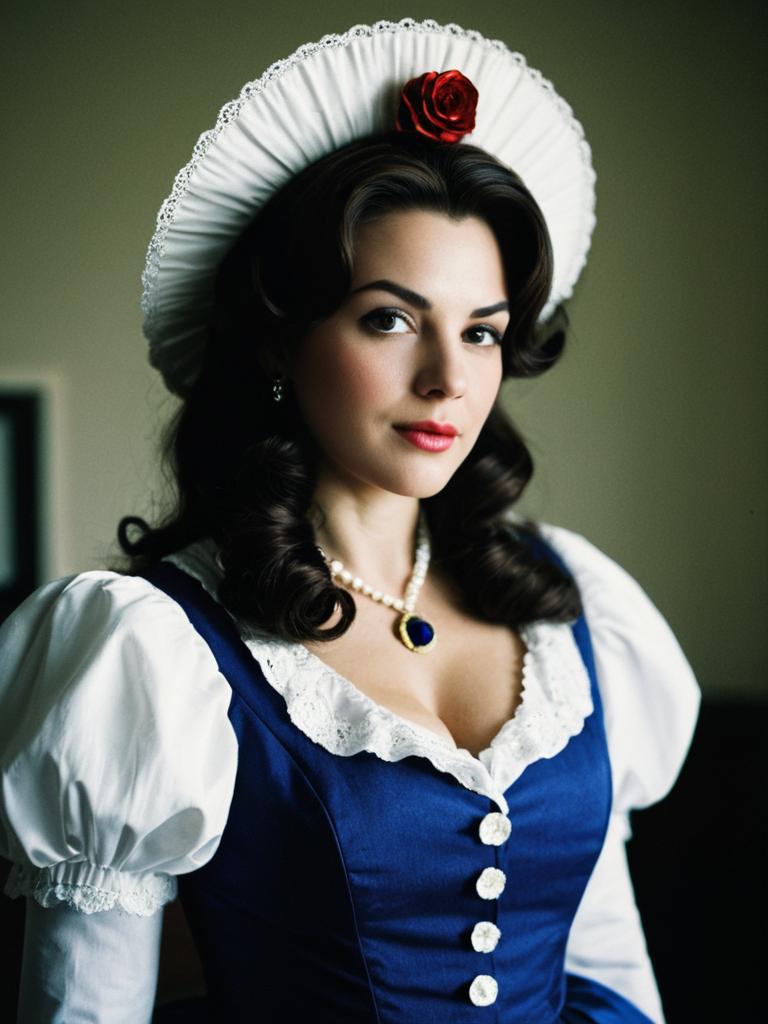 Woman in Miss Elizabeth Costume Editorial Cosplay Photo Cinematic