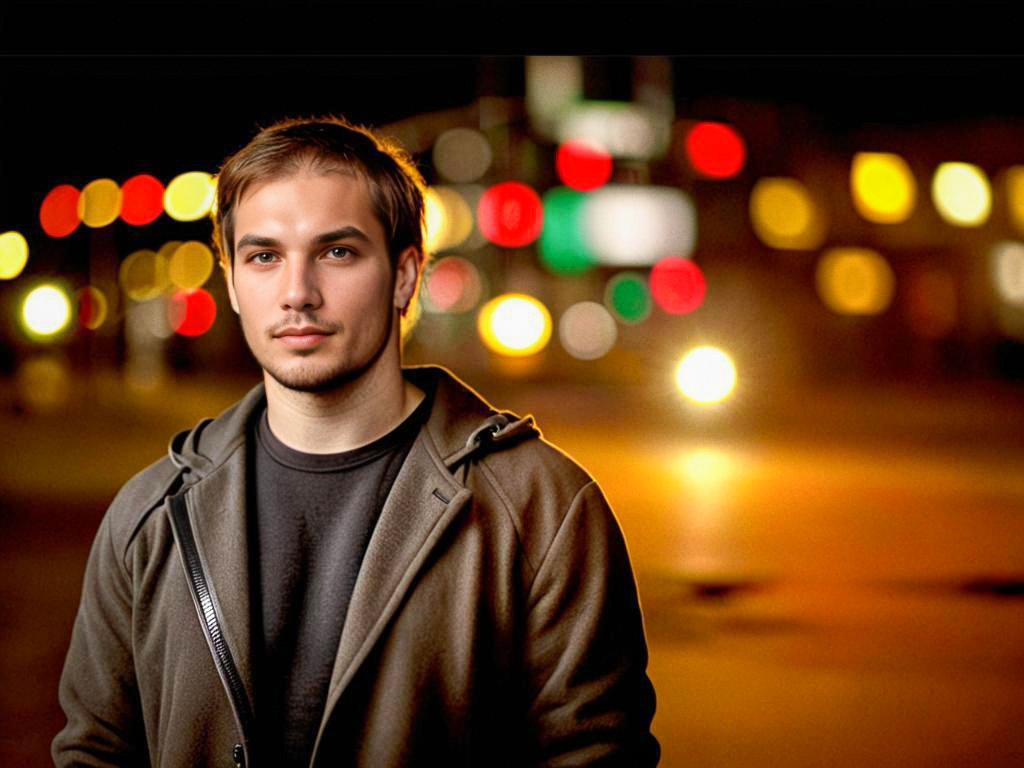 Stylish Young Man in Urban Setting