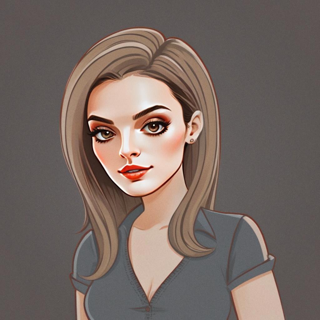 Portrait of a Young Woman with Light Brown Hair Portrait of a Young Woman with Light Brown Hair