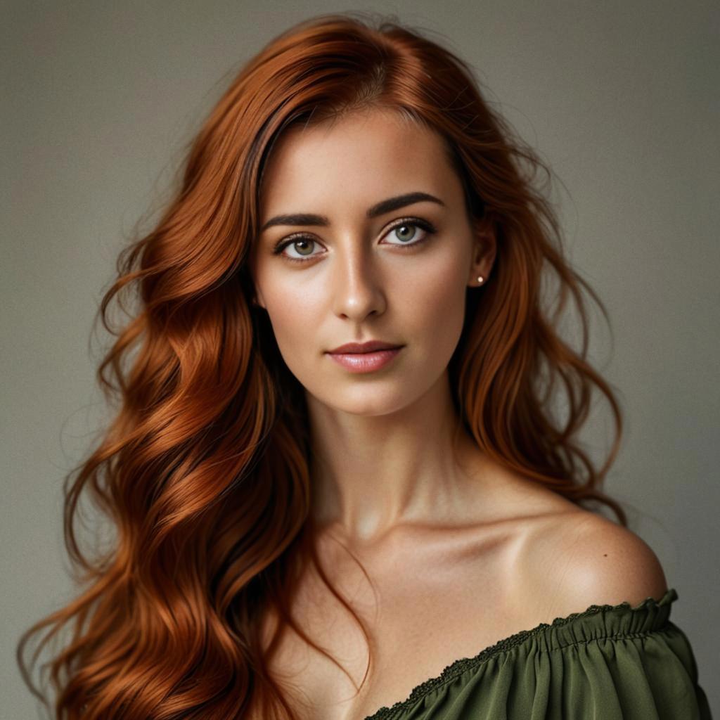 Portrait of a Confident Woman with Red Hair