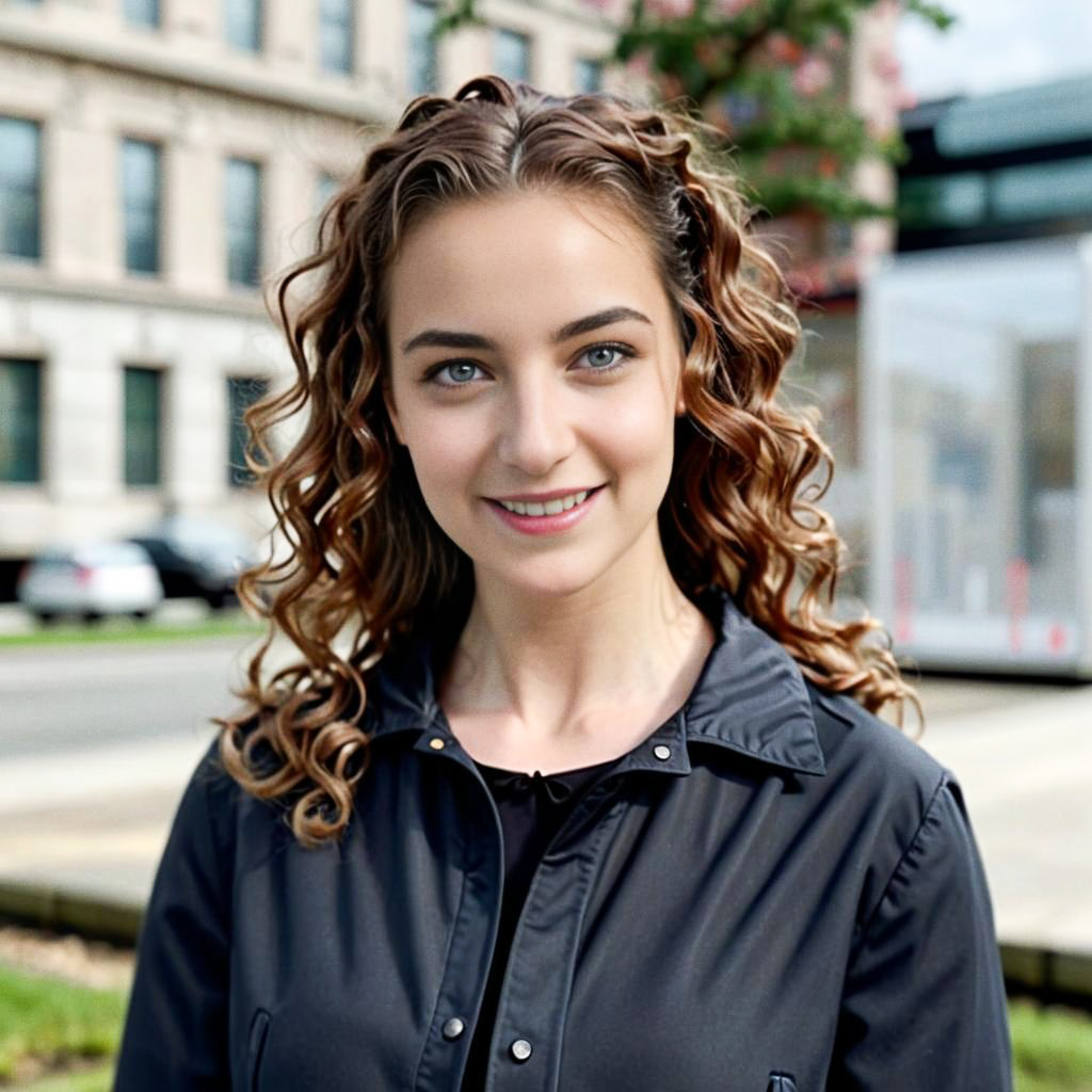 Confident Young Woman in Urban Setting