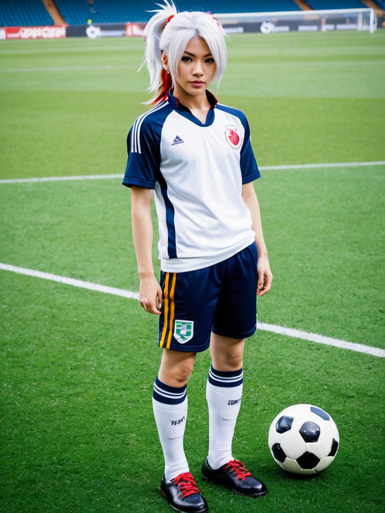 Hakuryuu Inazuma Eleven Realistic Soccer Cosplay on Field