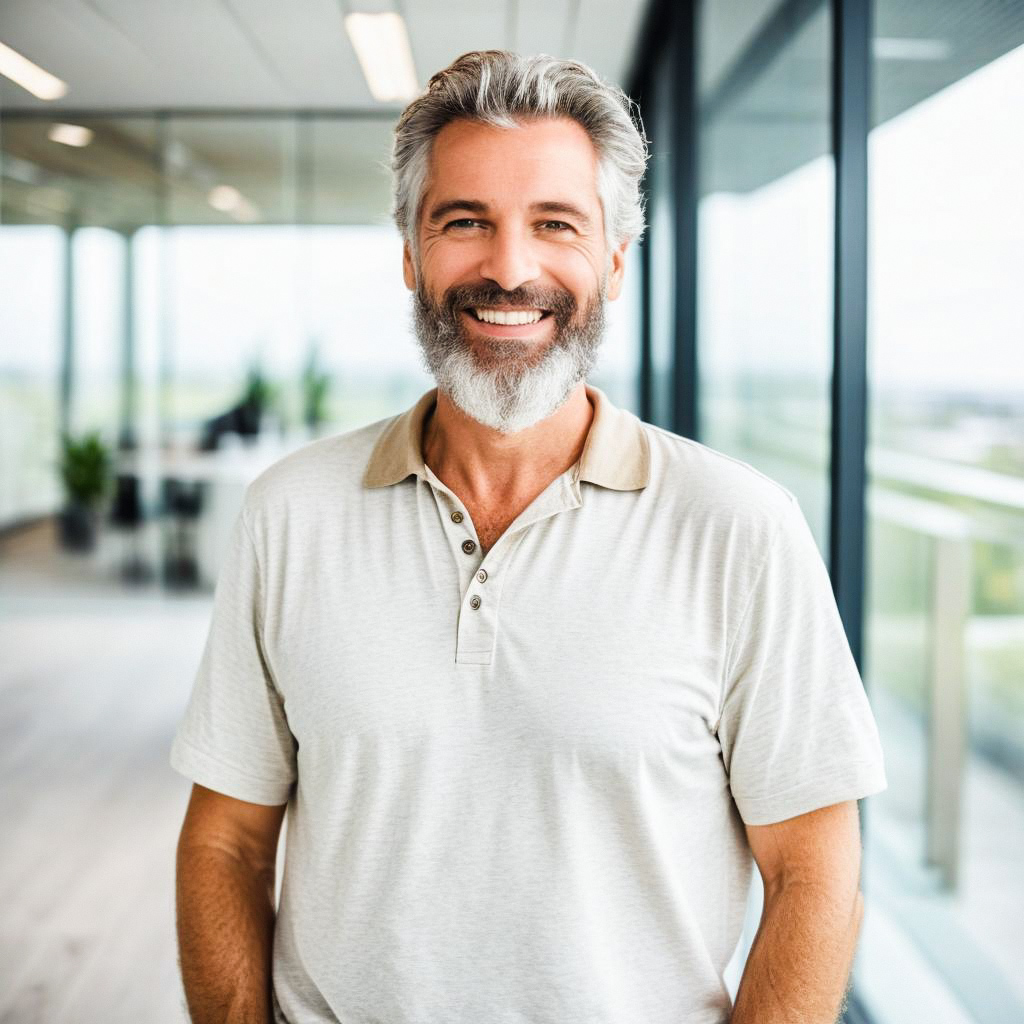 Middle-aged man in modern office