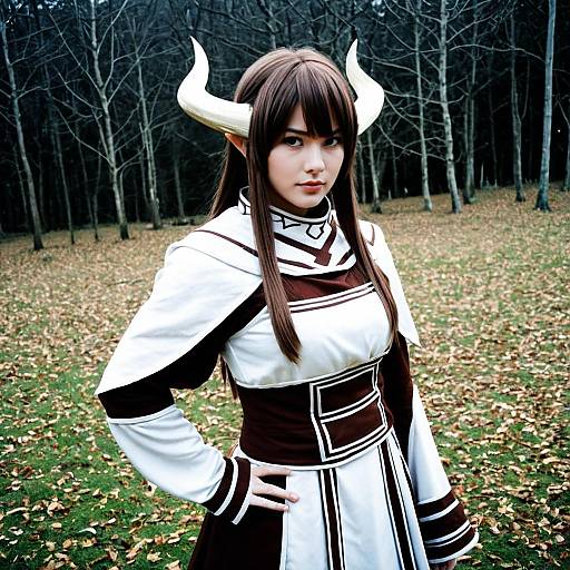 Ragnarok Online Acolyte Cosplay in Forest Setting