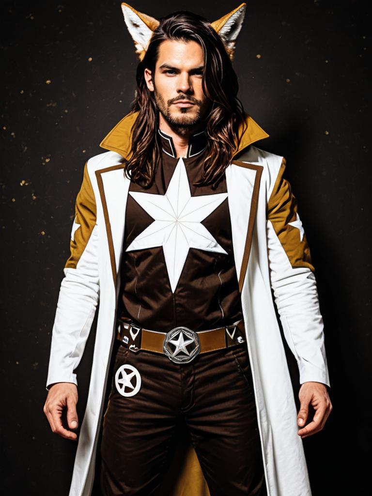 Realistic Coyote Starrk Cosplay Costume by Man with Fox Ears