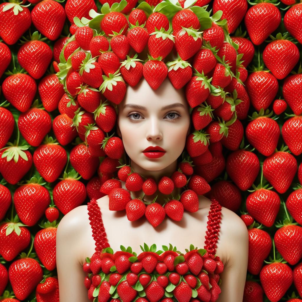 Woman with Strawberry Hairstyle and Outfit