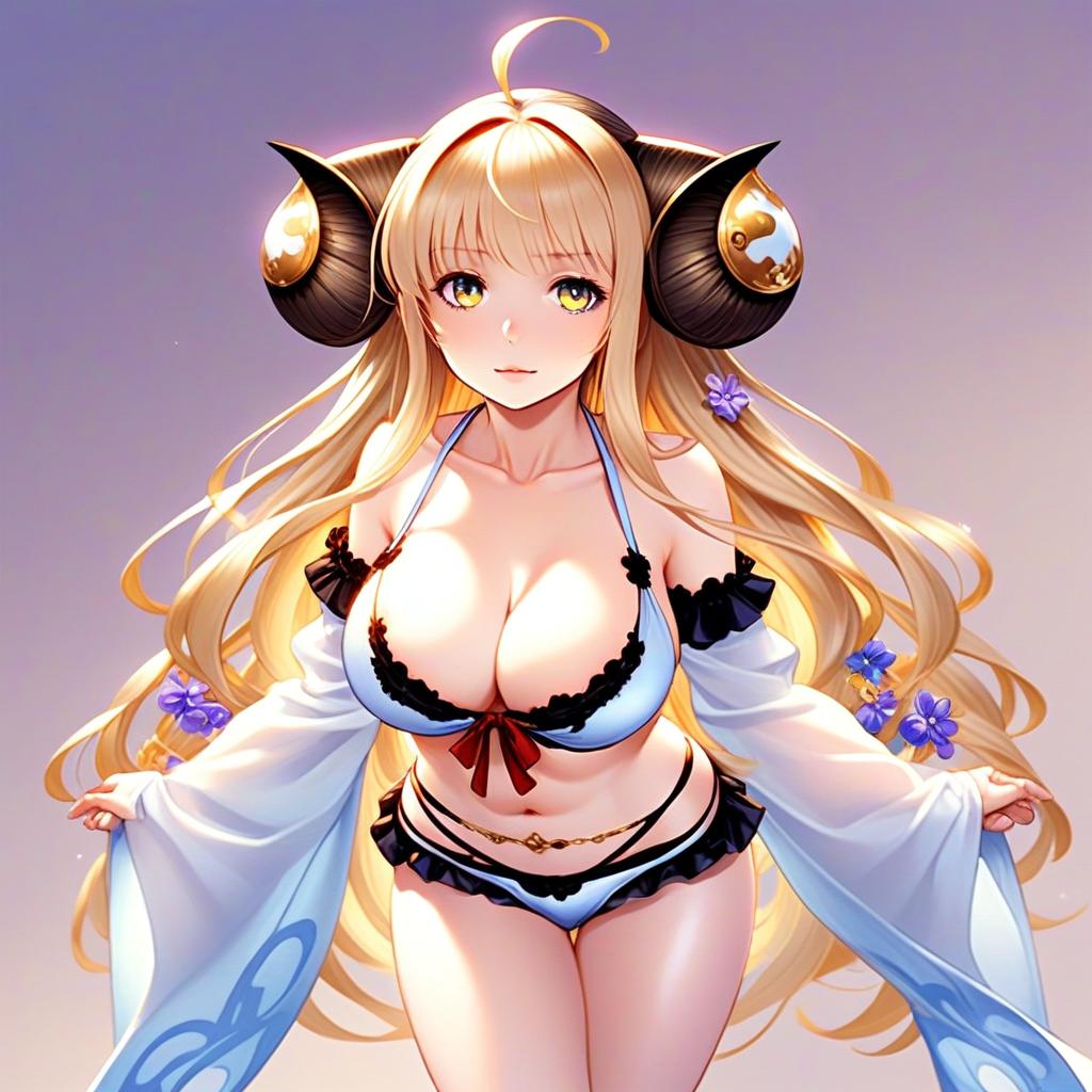 Anila from Granblue Fantasy in Stylish Anime Swimsuit Illustration