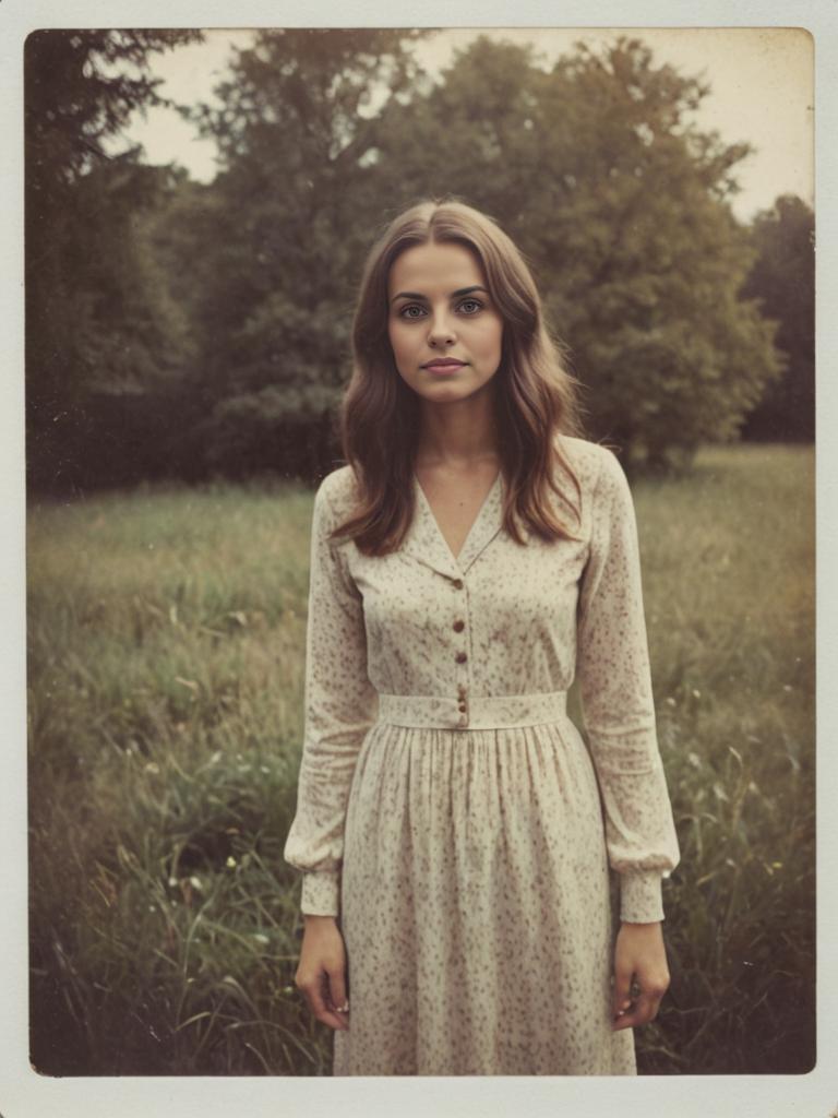 Vintage Woman in Field