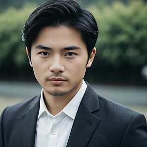 Young Man in Dark Suit Jacket Portrait