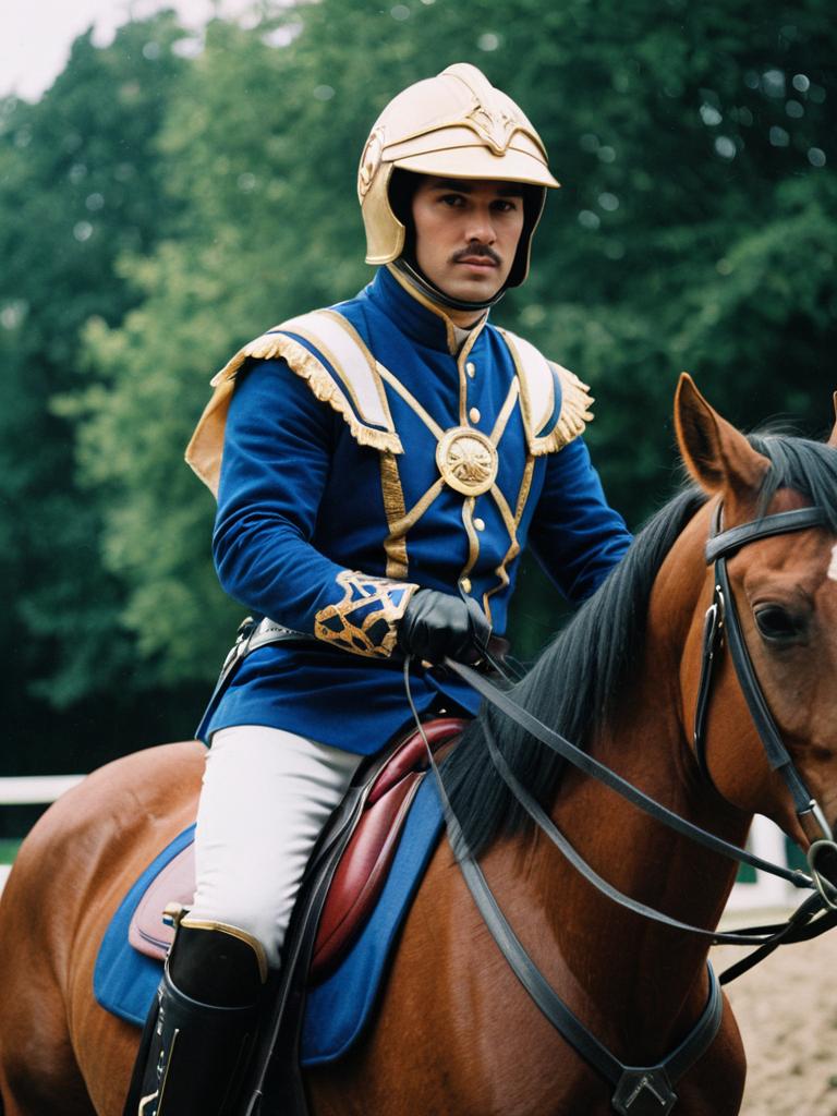 Man in Horse Rider Costume Professional Cosplay Editorial Portrait