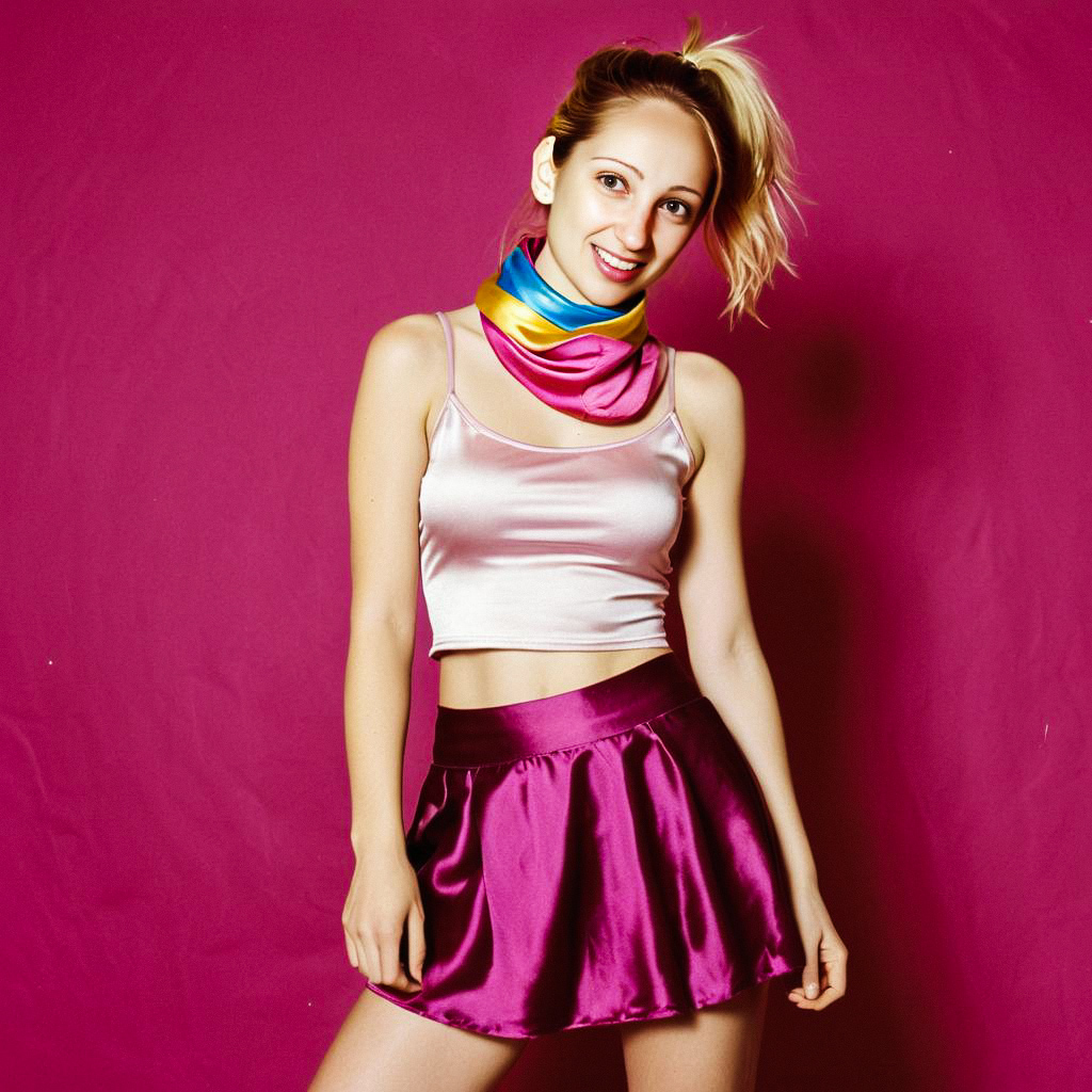 Confident Young Woman in Pink Outfit Confident Young Woman in Pink Outfit