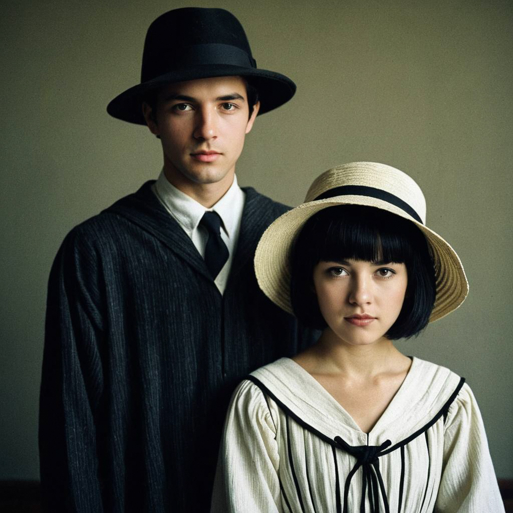Vintage Couple in Nostalgic Fashion