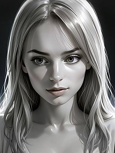Hyper-Realistic Digital Portrait of a Blonde Woman