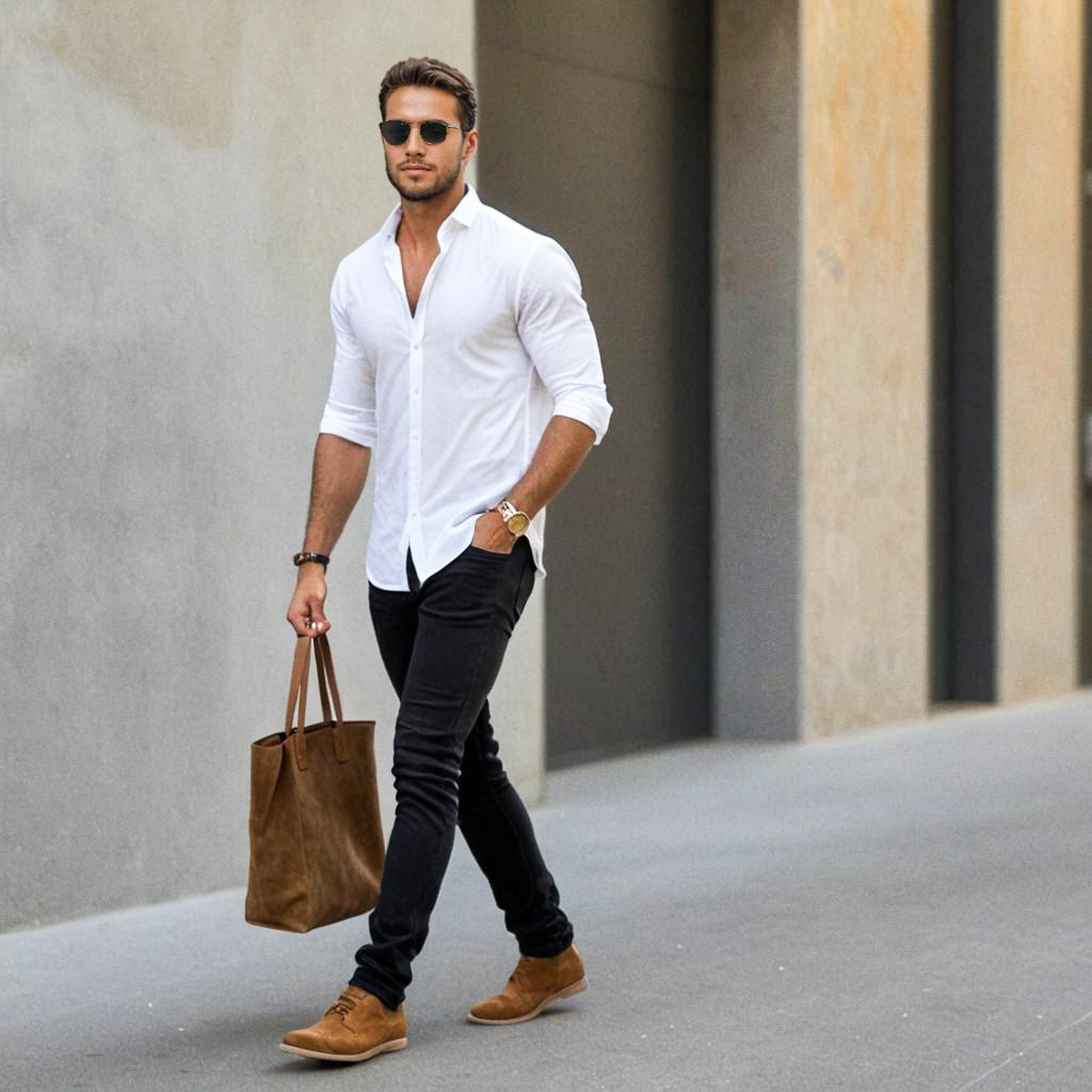 Stylish man in urban setting