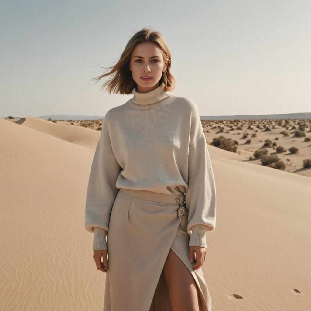 Elegant Woman in Serene Dunes