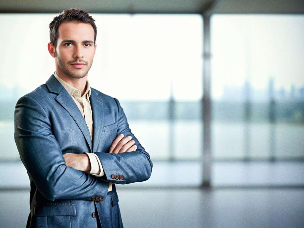 Confident Young Man in Stylish Suit