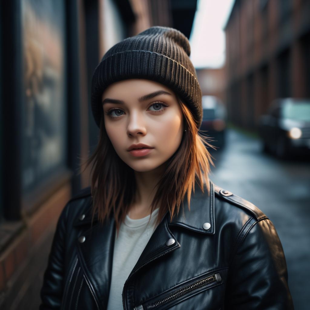 Confident Young Woman in Urban Setting