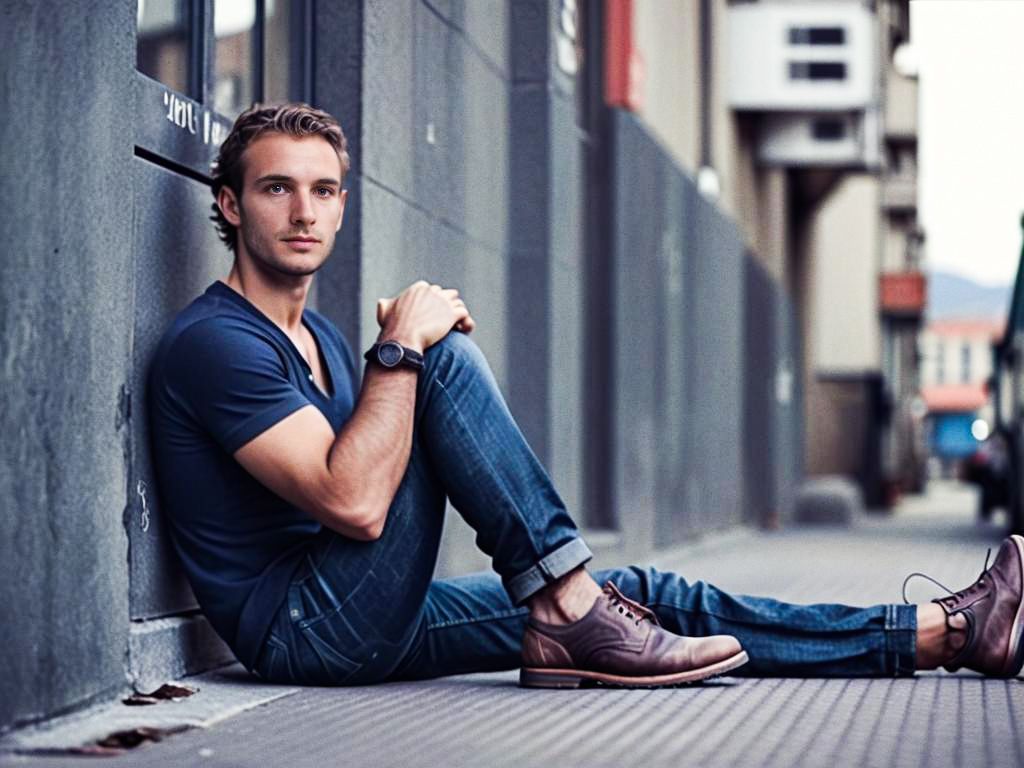 Stylish Young Man in Urban Setting