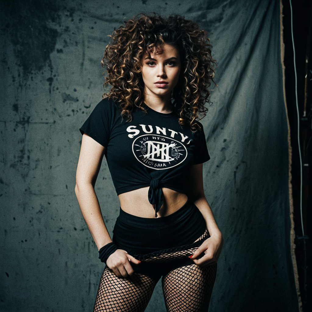 Confident Young Woman in Edgy Fashion