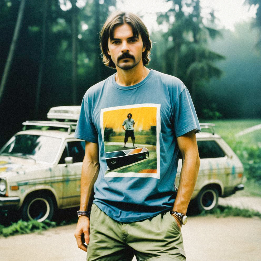 Stylish Young Man with Vintage Car