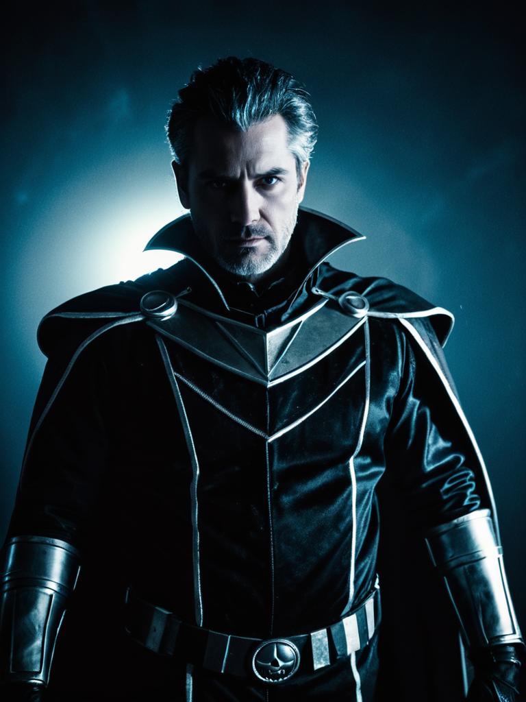 Man in High-Quality Futuristic Halloween Costume Cosplay Portrait