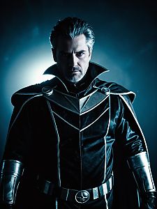 Man in High-Quality Futuristic Halloween Costume Cosplay Portrait