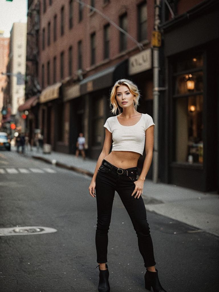 Stylish Woman in Urban Setting