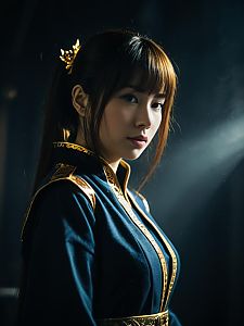 Realistic Kasumi Miwa Cosplay Woman in Traditional Japanese Costume
