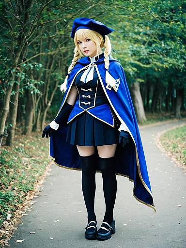 Artoria Caster Second Ascension Cosplay in Forest Pathway