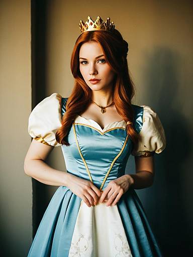Sexy Princess Renner Cosplay Woman in Detailed Fantasy Costume