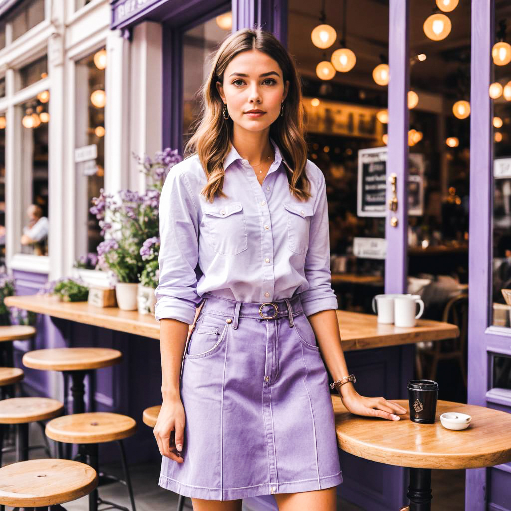 Stylish Woman at Trendy Café