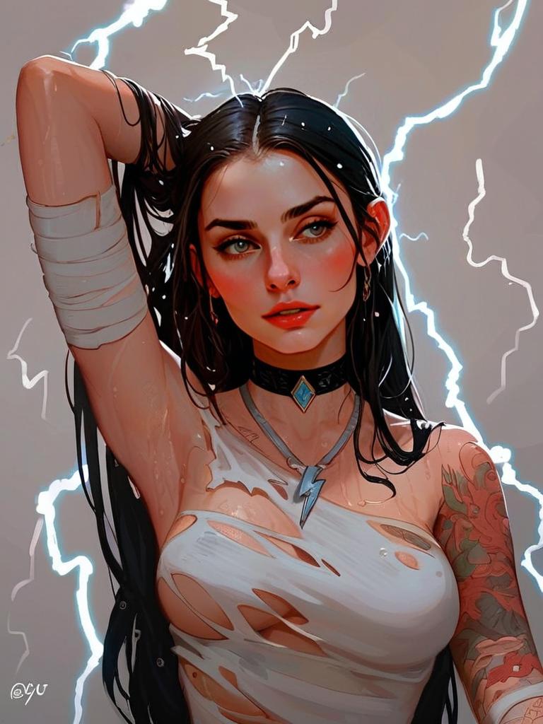Confident Woman with Black Hair and Green Eyes Confident Woman with Black Hair and Green Eyes